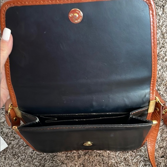 Brown and Black Old Money Leather Crossbody Bag - Picture 5 of 8